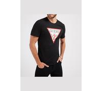 GUESS Eco Cn Ss Original Logo Jet Black A996 Größe: M | Bedruckte T-Shirts Outlet | Herren | Schwarz