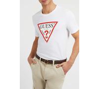 GUESS Eco Cn Ss Original Logo Pure White Größe: XL | Bedruckte T-Shirts Outlet | Herren | Weiß