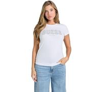 Guess Damen-T-Shirt Shine G mit Label-Stitching Weiß Größe S