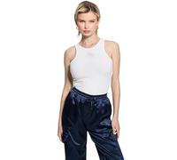 Guess Eco-Damen-Top, ärmellos, Rundhalsausschnitt, Guendalina, Reines Weiß, Mittel