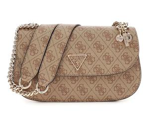 GUESS Eco Erica Convertible Xbody Flap Bag Latte Logo