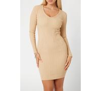 GUESS Eco Es Isabella Ls Dress Travertine Sand Mult Größe: M | Minikleider Outlet | Damen | Braun