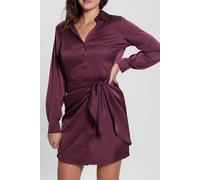 GUESS Eco Es Ls Alya Dress Black Cherry Größe: S | Blusenkleider Outlet | Damen | Schwarz