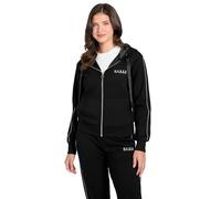 Guess Eco Hooded Scuba Sweatshirt mit Kapuze für Damen, jblk, L