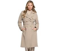 GUESS Eco Jenny Damen-Trenchcoat aus Kunstleder, Safari Tan Multi, S
