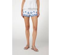 GUESS Eco Kaira Linen Embroide Pure White Größe: S | Kurze Sporthosen Outlet | Damen | Weiß