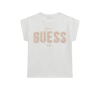 Guess Eco Kurzarm-Midi-T-Shirt für Mädchen, Reines Weiß, 164