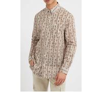 GUESS Eco Ls Collins Aop Shirt Beige Bohemian Print Größe: S | Casual hemden Outlet | Herren | Braun