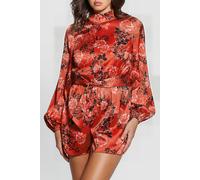 GUESS Eco Ls Jessica Mock Nk Romper Call Me Cherry Print Größe: M | Playsuits Outlet | Damen