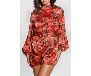 GUESS Eco Ls Jessica Mock Nk Romper Call Me Cherry Print Größe: S | Playsuits Outlet | Damen