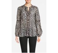 GUESS Eco Ls Josette Top Leo Golden Touch Größe: M | Blusen Outlet | Damen | Gelb