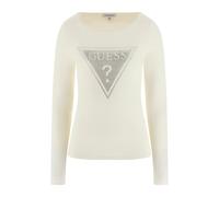 GUESS Eco Ls Triangle Logo Eli Dove White Größe: XS | Longsleeves Outlet | Damen | Weiß