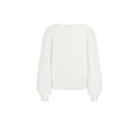 GUESS Eco Ls Vn Madeline Textu Dove White Größe: L | Strickpullover Outlet | Damen | Weiß
