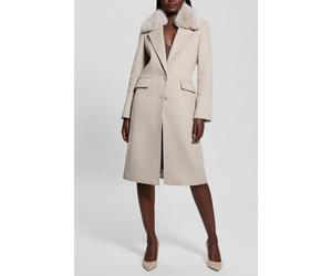 GUESS Eco Nancy Fit Coat Faux Cemento Multi Größe: XL | Kunstfell-Jacken Outlet | Damen