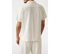 GUESS Eco Ss Baron Textured Kn Pearl White Größe: M | Casual hemden Outlet | Herren | Weiß