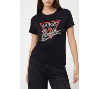 GUESS Eco Ss Cn Icon Tee Jet Black A996 Größe: XS | Hemden Outlet | Damen | Schwarz