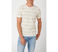 GUESS Eco Ss Cn Striped Tee White/green Stone/du Größe: XS | Hemden Outlet | Herren | Weiß