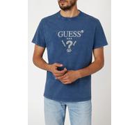GUESS Eco Ss Cn Treated Triang Pennant Blue Größe: XS | Hemden Outlet | Herren | Blau