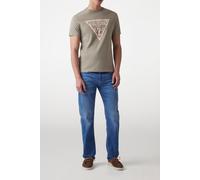 GUESS Eco Ss Cn Triangle Tee Sage Plant Größe: L | Bedruckte T-Shirts Outlet | Herren | Grün