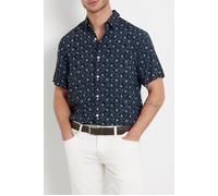 GUESS Eco Ss Collin Aop Shirt Smart Blue Rope Smal Größe: XS | Casual hemden Outlet | Herren | Blau