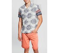 GUESS Eco Ss Island Linen Est Eastward Floral Größe: S | Casual hemden Outlet | Herren | Weiß