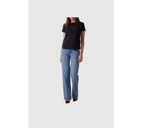 GUESS Eco Ss Script Lace Logo Jet Black A996 Größe: XS | Hemden Outlet | Damen | Schwarz