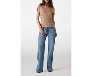 GUESS Eco Vn Ss Light Basic Te Wet Sand Größe: M | Hemden Outlet | Damen | Braun
