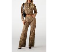 GUESS Edda Denim Printed J Charming Leopard Deg Größe: 42 | Jeansjacken Outlet | Damen | Blau