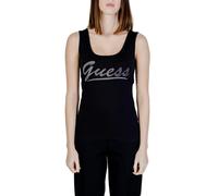 Guess Eleganza Damen Tanktop - Schwarz, Strass, Baumwolle - Größe: M