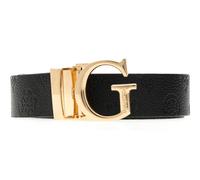 GUESS Ella Logo Adjustable And Reversible Pant Belt W85 Black Logo / Beige Logo - kürzbar