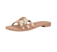GUESS Elyho Flache Sandalen für Damen, Gold 710, 37.5 EU