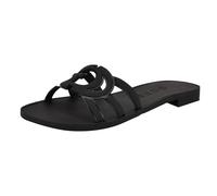 GUESS Elyho Flache Sandalen für Damen, Schwarz 001, 42 EU