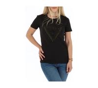 Guess - Embellished Logo Short Sleeve Tee - - Tops - Damen - Schwarzk - XS