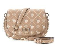 GUESS Emelie Logo Flap Shoulder Bag Biscotti Logo