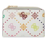 GUESS Emelie Logo SLG Zip Around Card Case Bone Logo