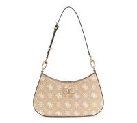 GUESS Emelie Logo Top Zip Shoulder Bag Biscotti Logo