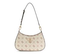 GUESS Emelie Logo Top Zip Shoulder Bag Vanilla Logo