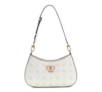 GUESS Emelie Logo Top Zip Shoulder Bag White Logo
