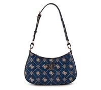 GUESS Emelie Logo Top Zip Shoulder Bag Navy Logo