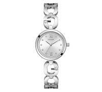 Guess Empower Damen Armbanduhr mi Zirkonia in der Farbe Silber mit Armband aus Edelstahl, Wasserdichtigkeit: 3 bar, Gehäusedurchmesser: 30 mm, GW0759L1