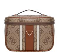 GUESS Kosmetiktasche Erenia Toiletry Train Case Latte Logo Hellbraun