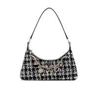 Guess Everlee Schultertasche schwarz/weiß, Polyester, Damen