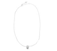 GUESS Fabulous Me Jungle Circle Pave Necklace Rhodium