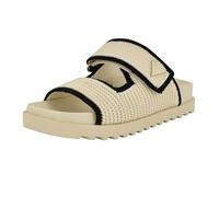Guess Damen Fadenna Flache Sandale, Light Natural/Black 110, 42.5 EU