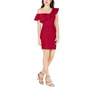 GUESS Farrah Figurbetontes Kleid mit Rüschen, Cherry Punch XL