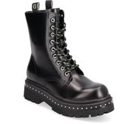 GUESS, FL7JYALEA10, hohe Stiefel, Amphibien, Mode, Fashion Boot, Black Patent, 37 EU