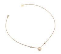 GUESS G Talisman 16-18" Pearly G Coin Necklace Yellow Gold