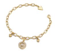 GUESS G Talisman Pearly G Multi Charm Bracelet S Yellow Gold