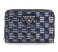 GUESS G Wave SLG Medium Zip Around Wallet Blue Logo