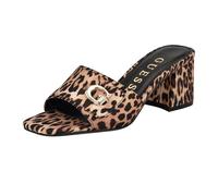 Guess Gallai Damen-Sandalen mit Absatz, Mittelbrauner Gepard 210, 37 EU